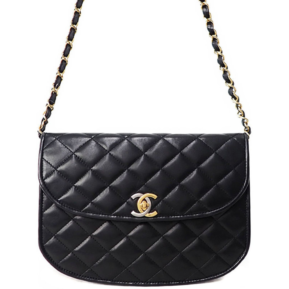Chanel Matelasse Chain Shoulder Bag Black